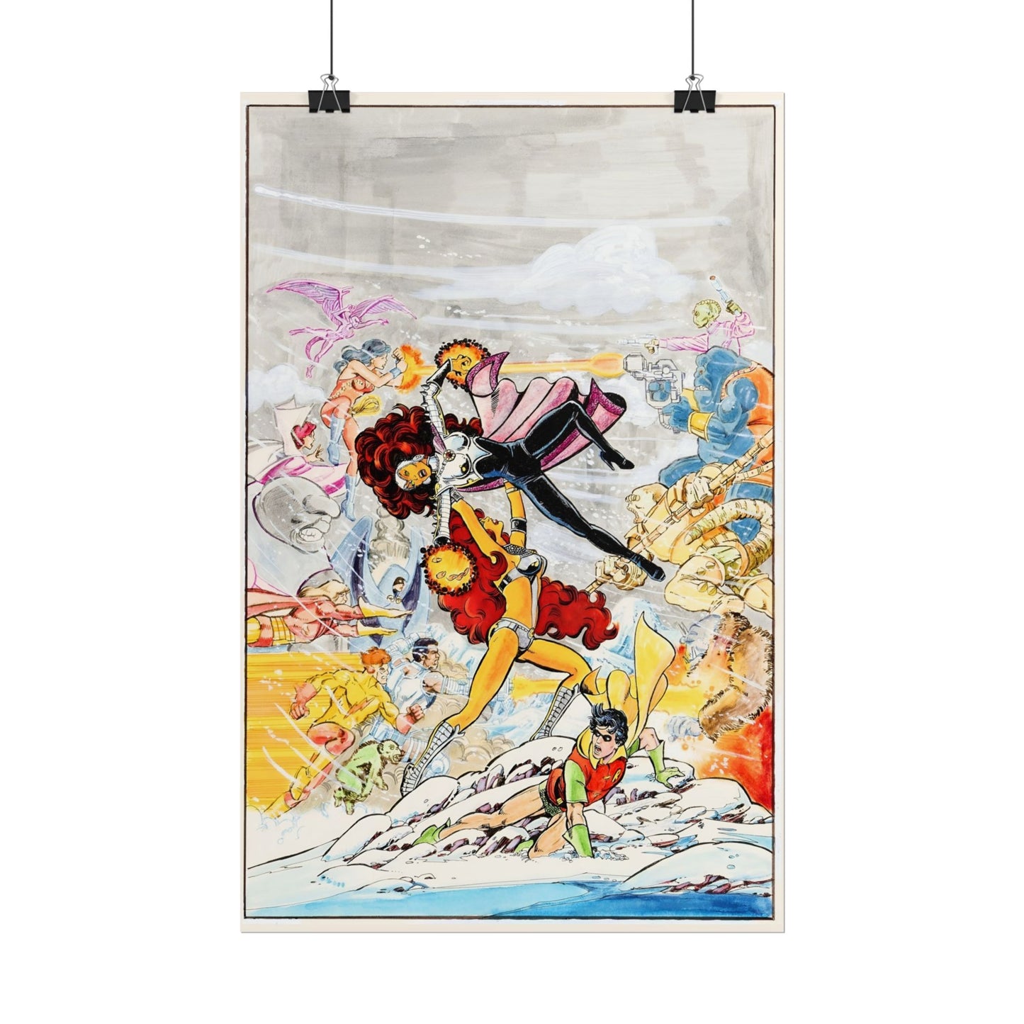 New Teen Titans Rolled Poster - George Perez Art - Starfire Vs Blackfire - DC Comics - Multiple Sizes Up to 24"x36"