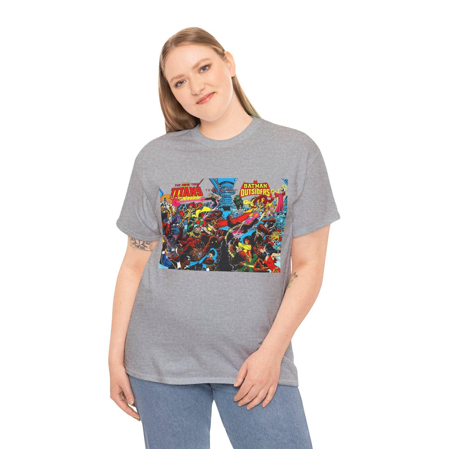 New Teen Titans & Batman and the Outsiders T-Shirt - George Perez & Jim Aparo Art - DC Comics