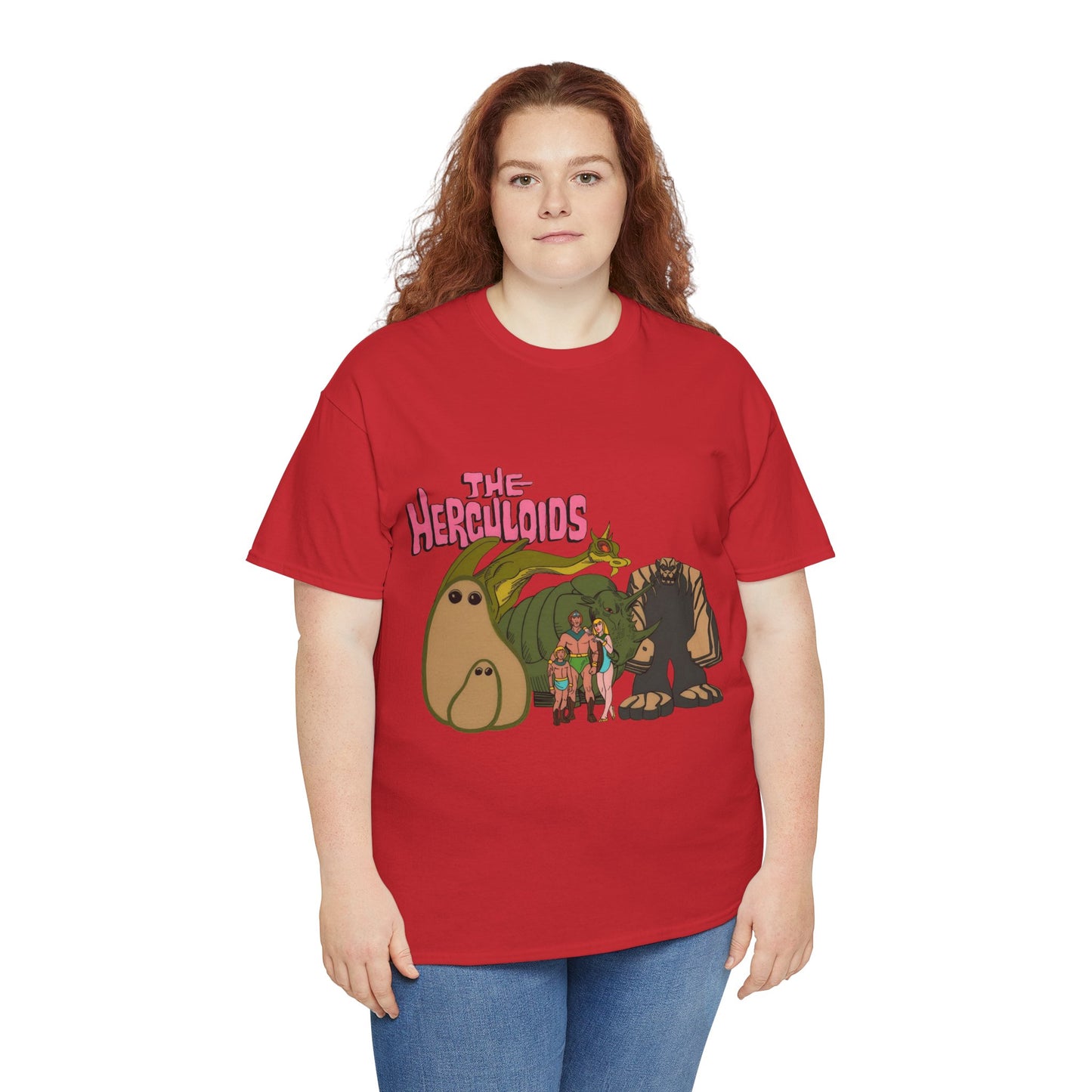 Herculoids T-Shirt - Popular 1960s Hanna-Barbera Cartoon - Zandor, Tara, Dorno, Gloop & Gleep - Amzot - Alex Toth Designs