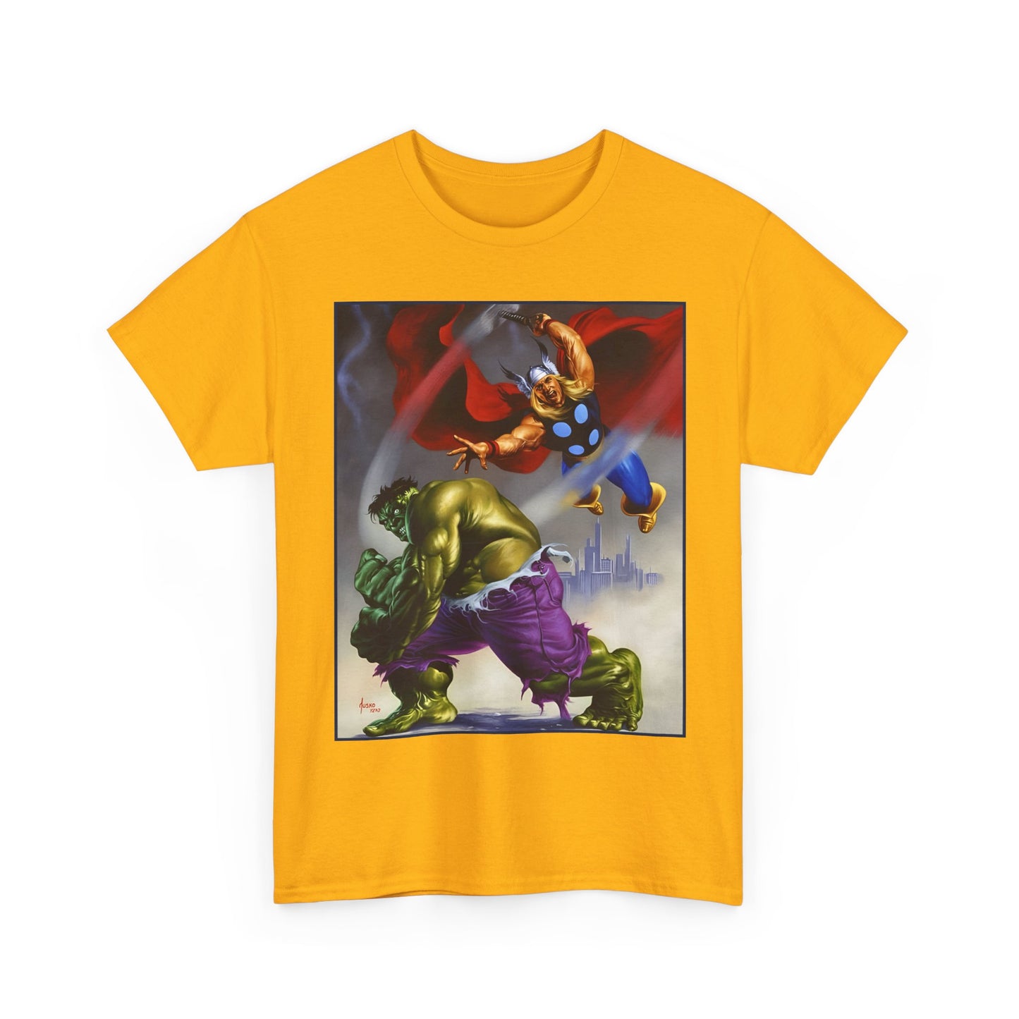 Incredible Hulk & Thor T-Shirt - Joe Jusko Art - Marvel Comics