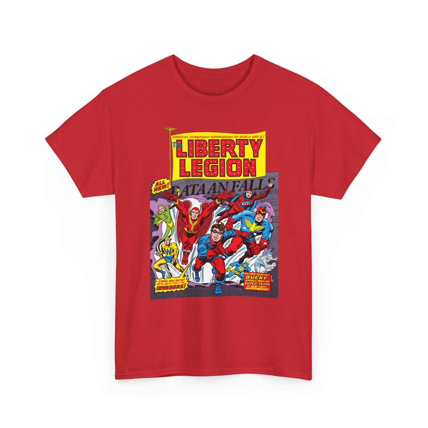 Liberty Legion T-Shirt - Marvel Premiere #29 - Bucky, Miss America, Whizzer, Patriot, Red Raven - Marvel Comics