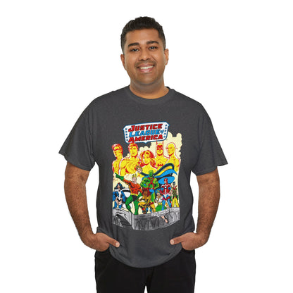 Justice League Detroit T-Shirt - Aquaman, Elongated Man, Zatanna, Vixen, Steel, Martian Manhunter, Vibe, Gypsy