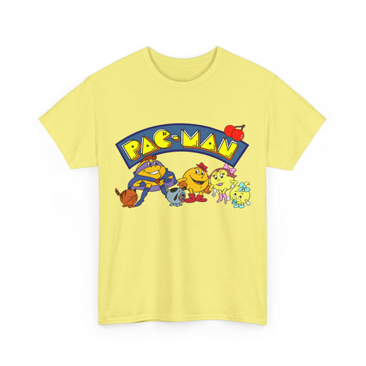 Pac-Man T-Shirt - Ms Pac-Man, Baby Pac - Hanna-Barbera Saturday Morning Cartoon - Popular 1980s TV Animation