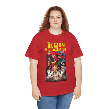 Legion of Super-Heroes T-Shirt - George Perez Art - Saturn Girl, Supergirl, Dream Girl, Shadow Lass, Phantom Girl - The Super Woman of LOSH - DC Comics
