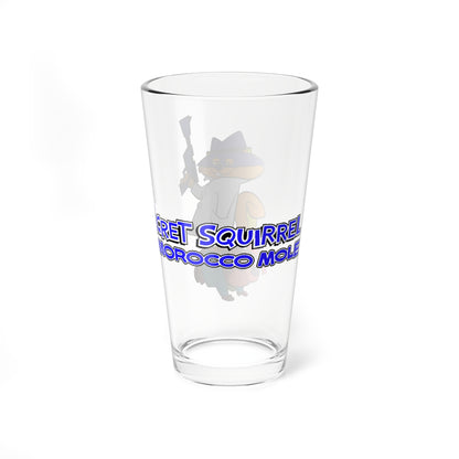 Secret Squirrel & Morocco Mole Pint Glass, 16oz  - Hanna-Barbera Saturday Morning Cartoon, 1960s - International Sneaky Service - Agent 000