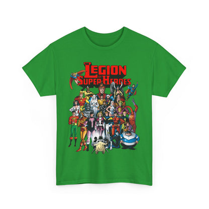 Legion of Super-Heroes T-Shirt - #300 Cover Art - Cosmic Boy, Saturn Girl, Superboy, Wildfire, Mon-El, Dream Girl, Brainiac 5, Supergirl - DC Comics