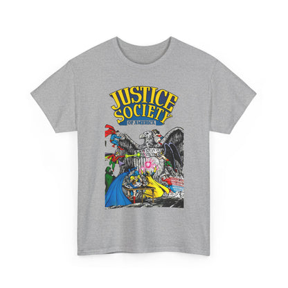 Justice Society T-Shirt - George Perez Art - Dr Fate, Atom, Spectre, Wonder Woman, Flash, Batman, Superman, Hawkman - JSA - DC Comics