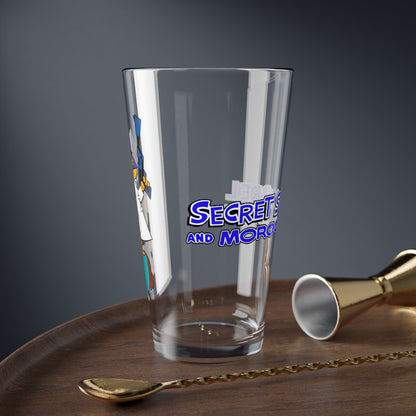 Secret Squirrel & Morocco Mole Pint Glass, 16oz  - Hanna-Barbera Saturday Morning Cartoon, 1960s - International Sneaky Service - Agent 000