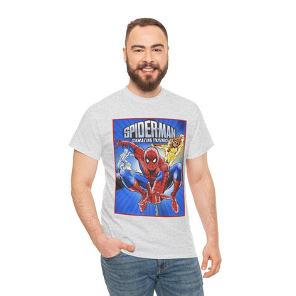 Spider-Man & His Amazing Friends T-Shirt - Firestar, Iceman - Popular 1980s Saturday Morning Cartoon - Marvel Comics