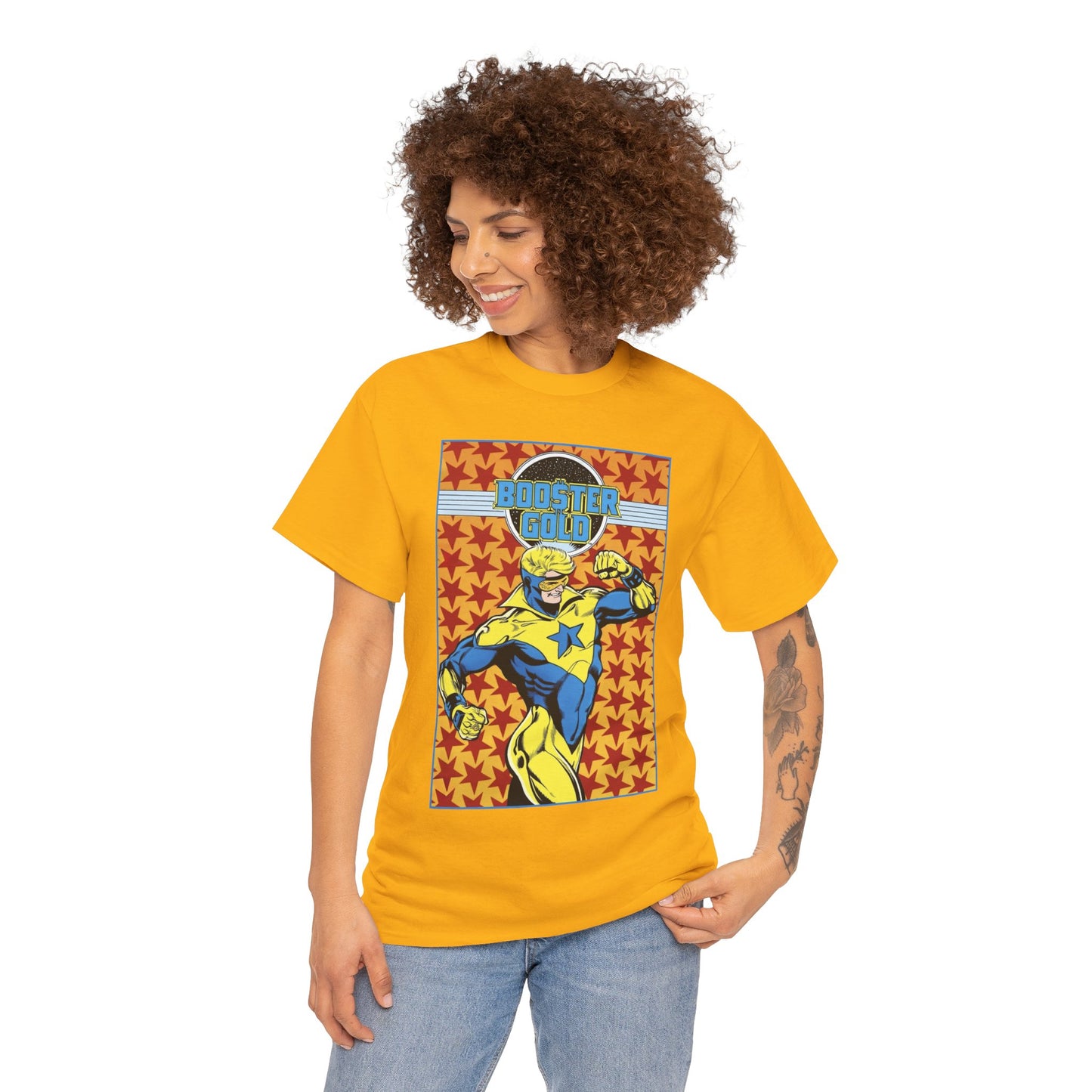 Booster Gold T-Shirt - Dan Jurgens Art - JLI Member - DC Comics
