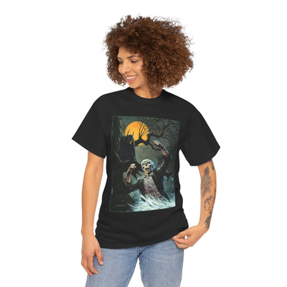 Solomon Grundy T-Shirt - Bernie Wrightson Art - Batman Watching From the Trees - DC Comics