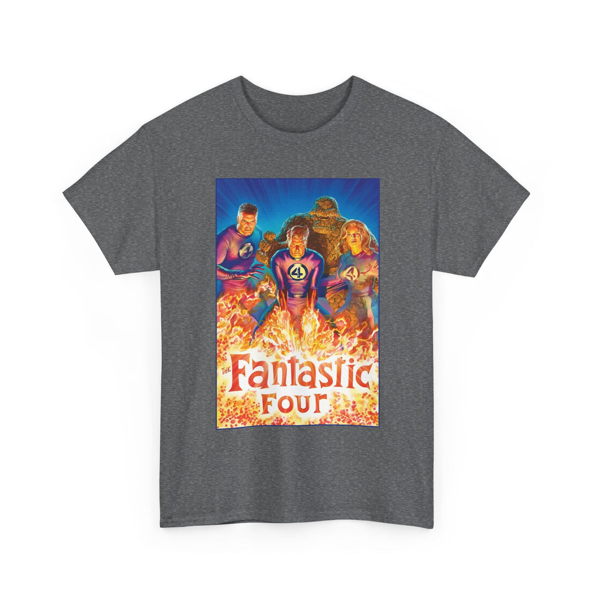 Fantastic Four T-Shirt - Alex Ross Art - Mr. Fantastic, Invisible Woman, Human Torch, The Thing - Marvel Comics