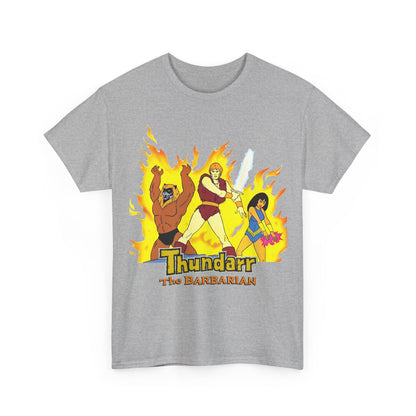 Thundarr the Barbarian T-Shirt - Princess Ariel, Ookla the Mok - Ruby-Spears Saturday Morning Cartoon - 1980s