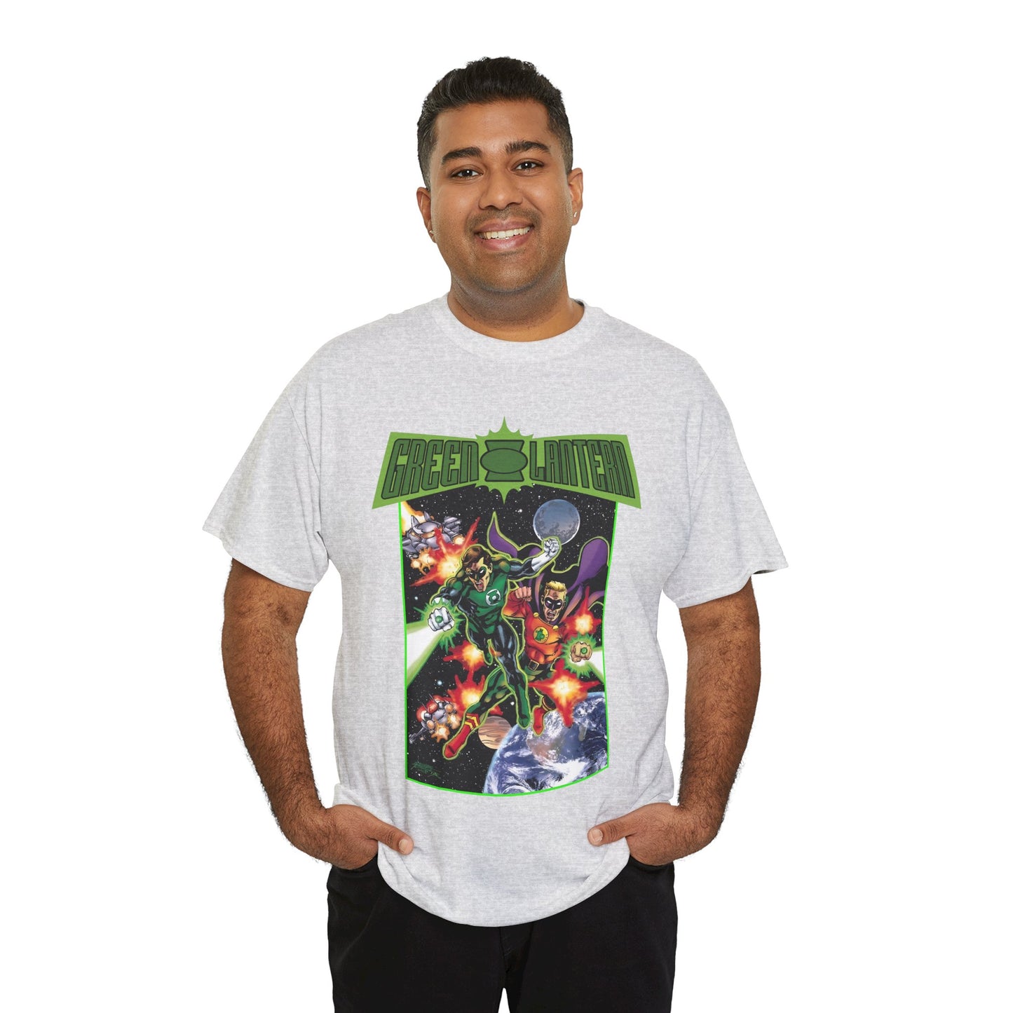 Green Lantern T-Shirt - George Perez Art - Hal Jordan & Alan Scott - Silver Age & Golden Age - DC Comics