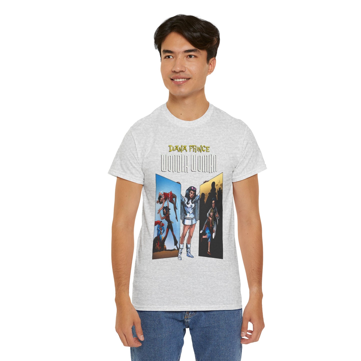 Diana Prince Wonder Woman  T-Shirt - 1970s White Suit Years - Bronze Age DC Comics