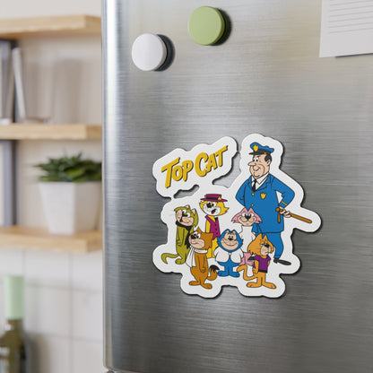 Top Cat Die-Cut Magnet - 1960s Hanna-Barbera Cartoon - Benny the Ball, Brain, Choo-Choo, Fancy-Fancy & Spook - 3", 4", 5", 6"