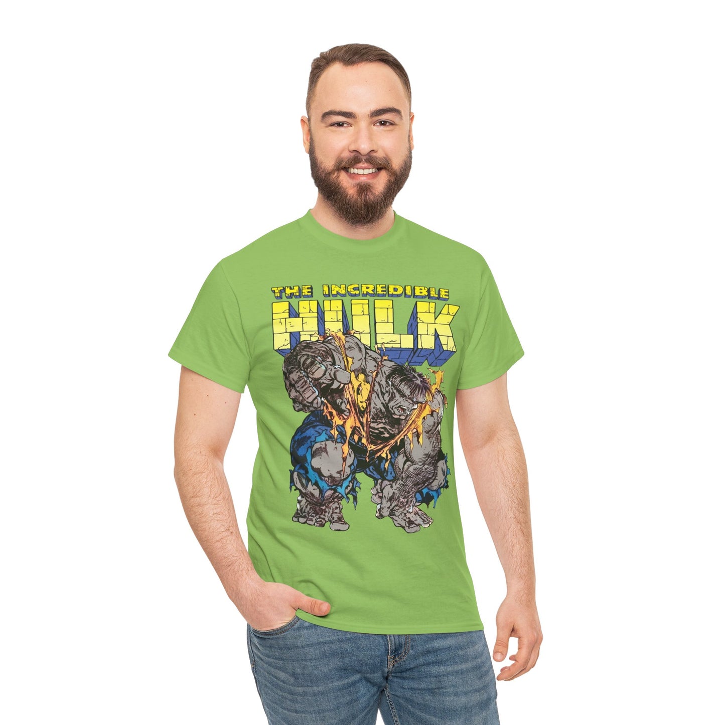 Incredible Hulk T-Shirt - Todd McFarlane Art - Marvel Comics - Grey Hulk, Bruce Banner