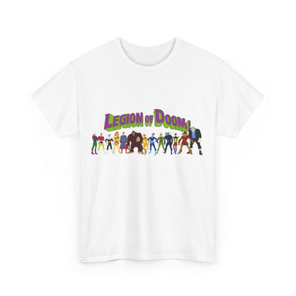 Legion of Doom T-Shirt - Super Friends Villains - Lex Luthor, Giganta, Scarecrow, Grodd, Brainiac, Riddler, Sinestro, Cheetah - Hanna-Barbera Cartoon - Challenge of the Super Friends