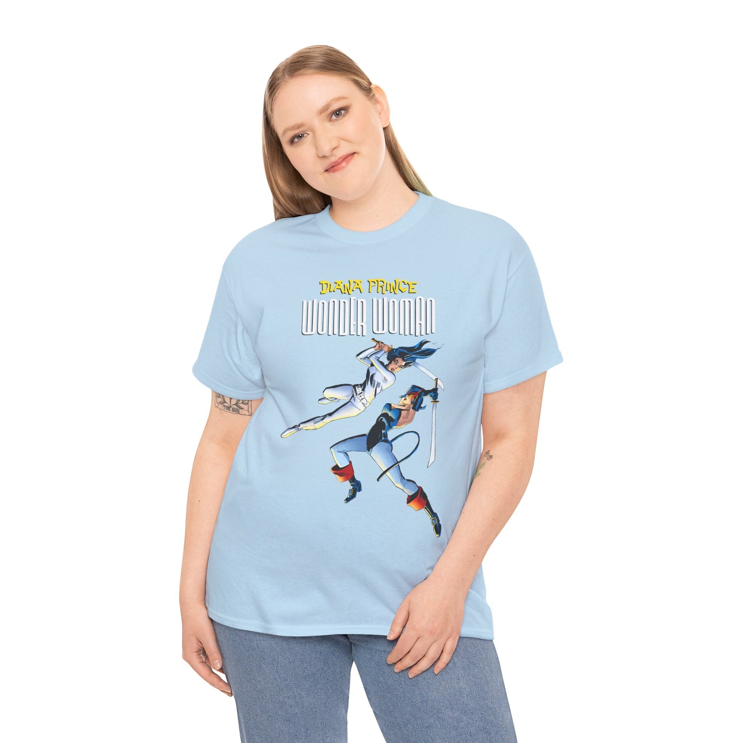 Diana Prince Wonder Woman  T-Shirt - From Diana's 1970s White Suit No-Powers Years - Bronze Age DC Comics