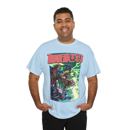 Thunderbolts T-Shirt - Amazing Mark Bagley Art - Citizen V, MACH-1, Atlas, Songbird, Fixer, Techno - Marvel Comics Characters - Avengers Connection
