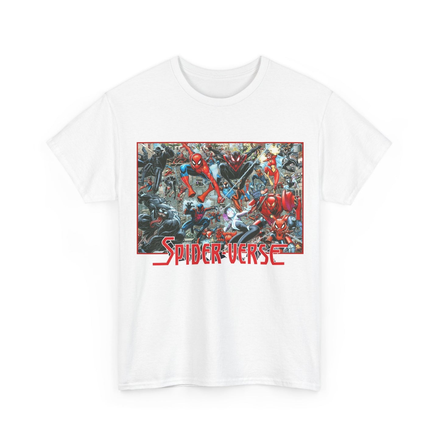 Spider-Verse T-Shirt - Arthur Adams Art - Spider-Man, Venom, Spider-Man 2099, Miles Morales, Spider-Woman - Marvel Comics