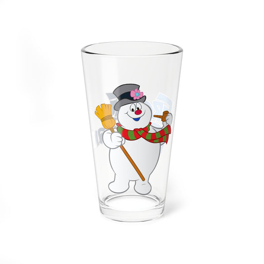 Frosty the Snowman Pint Glass, 16oz - Classic Rankin/Bass TV Christmas Cartoon Special