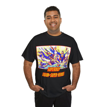 Superboy & Legion of Super-Heroes T-Shirt - Alex Ross Art - Saturn Girl, Brainiac 5, Lightning Lad, Shadow Lass, Dawnstar, Karate Kid - DC Comics