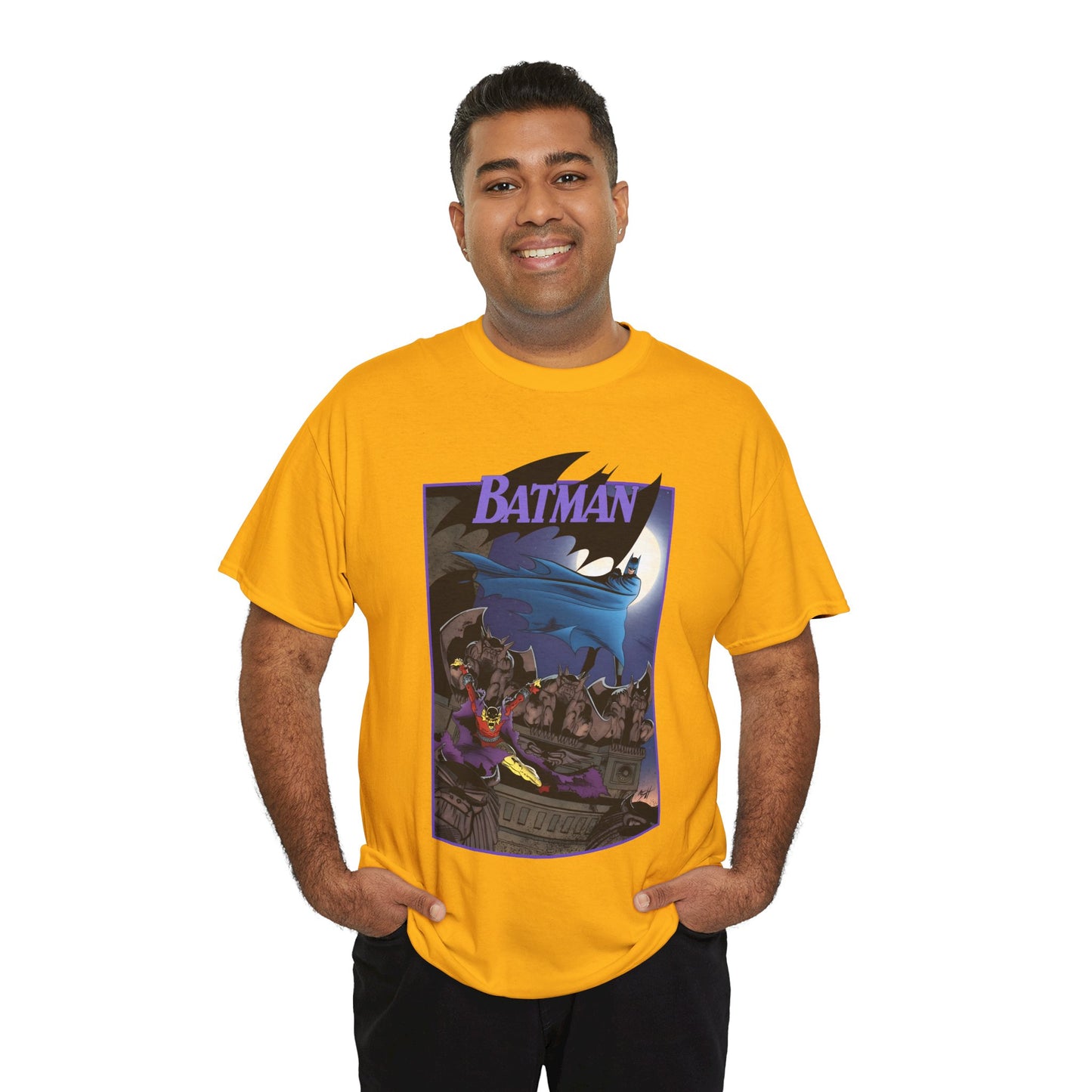 Batman T-Shirt - Norm Breyfogle Art - Etrigan, the Demon - Gotham City and Gargoyles - DC Comics