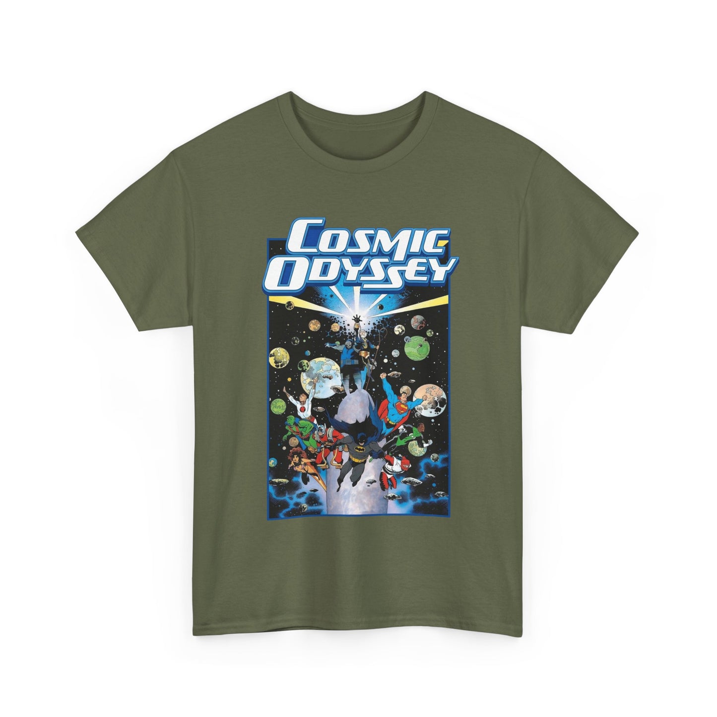 Cosmic Odyssey T-Shirt - Mike Mignola Art - Superman, Darkseid, Lightray, Orion, Starfire, Highfather. John Stewart - DC Comics