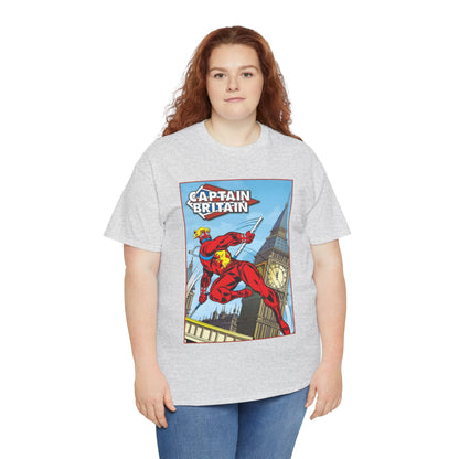 Captain Britain T-Shirt - Ron Wilson Art - Brian Braddock - Marvel UK Series - Chris Claremont Stories - Marvel Comics