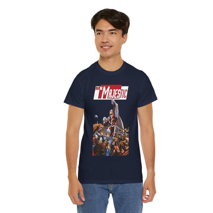 Mr. Majestic T-Shirt - Ed McGuiness Art - Flying Above His Attackers - DC/Wildstorm Comics