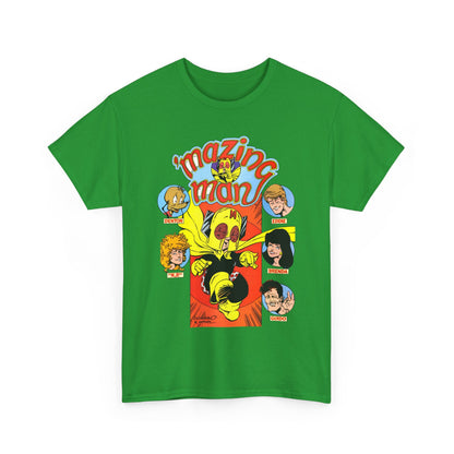 'Mazing Man T-Shirt - DeStefano & Kesel Art - Funny 1980s Comic Series - DC Comics