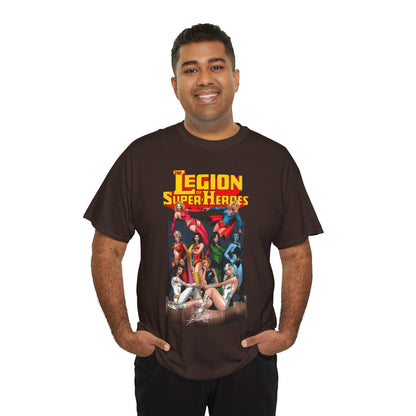 Legion of Super-Heroes T-Shirt - George Perez Art - Saturn Girl, Supergirl, Dream Girl, Shadow Lass, Phantom Girl - The Super Woman of LOSH - DC Comics