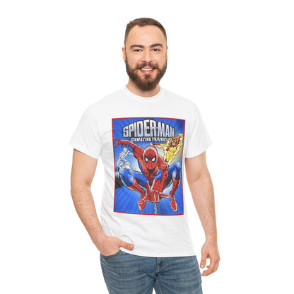 Spider-Man & His Amazing Friends T-Shirt - Firestar, Iceman - Popular 1980s Saturday Morning Cartoon - Marvel Comics