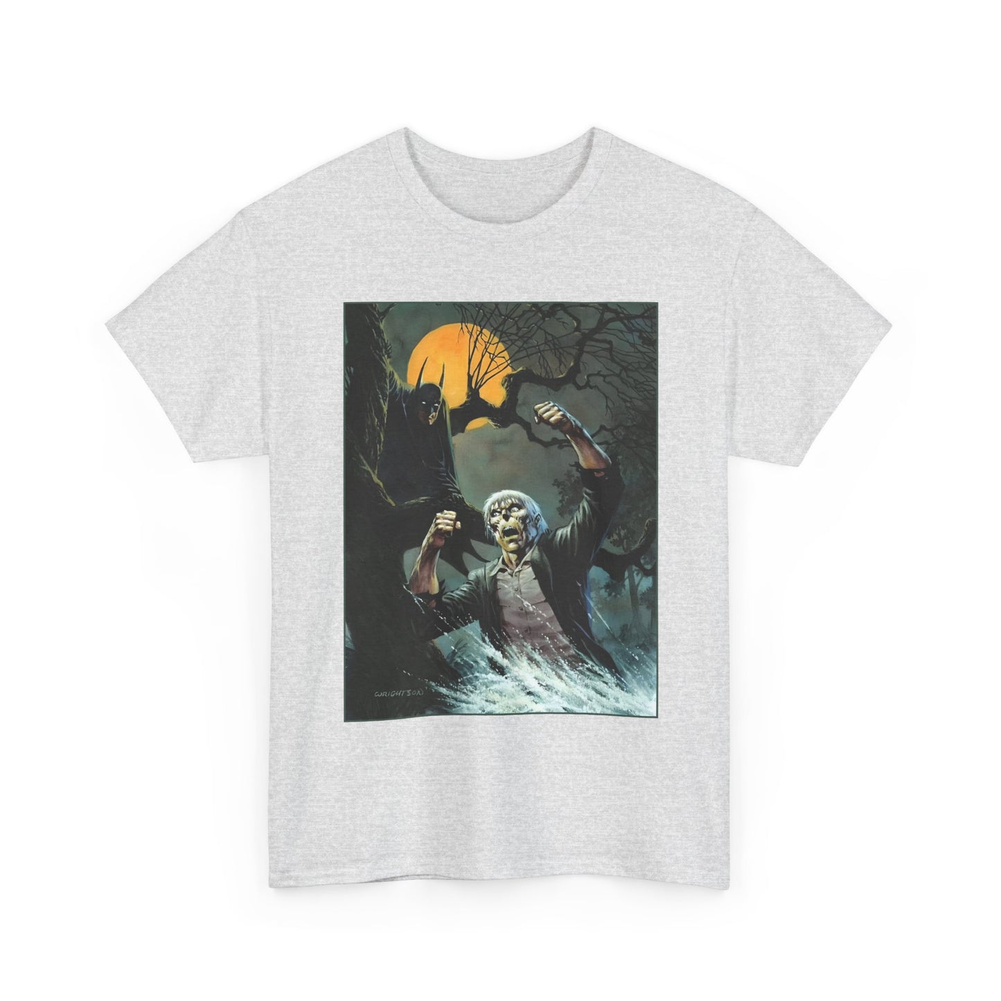 Solomon Grundy T-Shirt - Bernie Wrightson Art - Batman Watching From the Trees - DC Comics