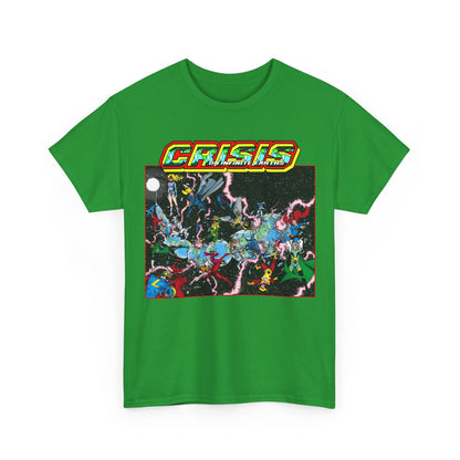 Crisis on Infinite Earths T-Shirt - George Perez Art - #1 Cover, First Issue - Harbinger, Pariah, Obsidian, Firestorm - DC Comics