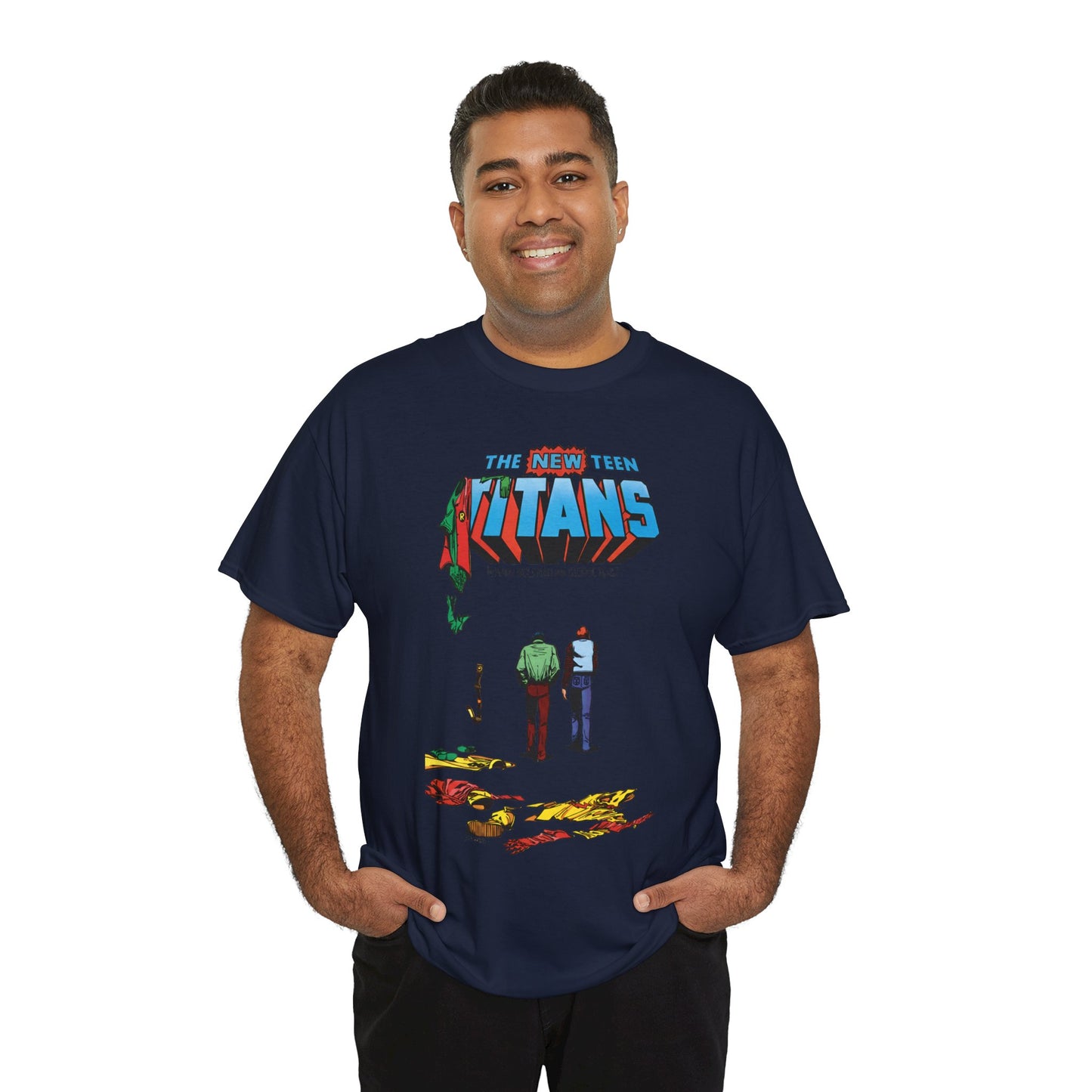 New Teen Titans T-Shirt - George Perez Art - Robin, Kid Flash Quitting - #39 Cover - DC Comics