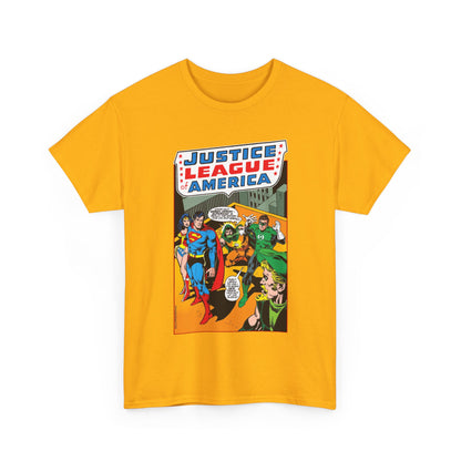 Justice League of America T-Shirt - Dick Dillin Art - Superman, Wonder Woman, Green Arrow, Green Lantern - DC Comics
