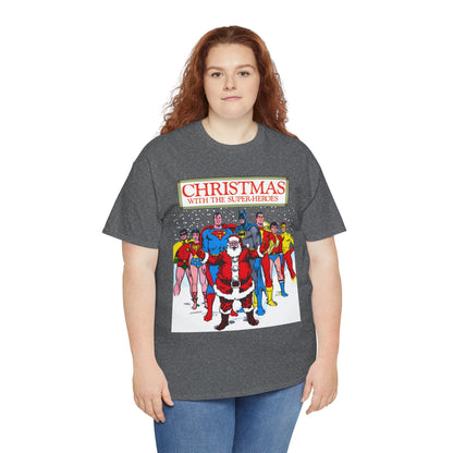 Christmas with the Superheroes T-Shirt - Nick Cardy Art - Superman Batman Captain Marvel Teen Titans Retro Festive Holiday Tee - DC Comics