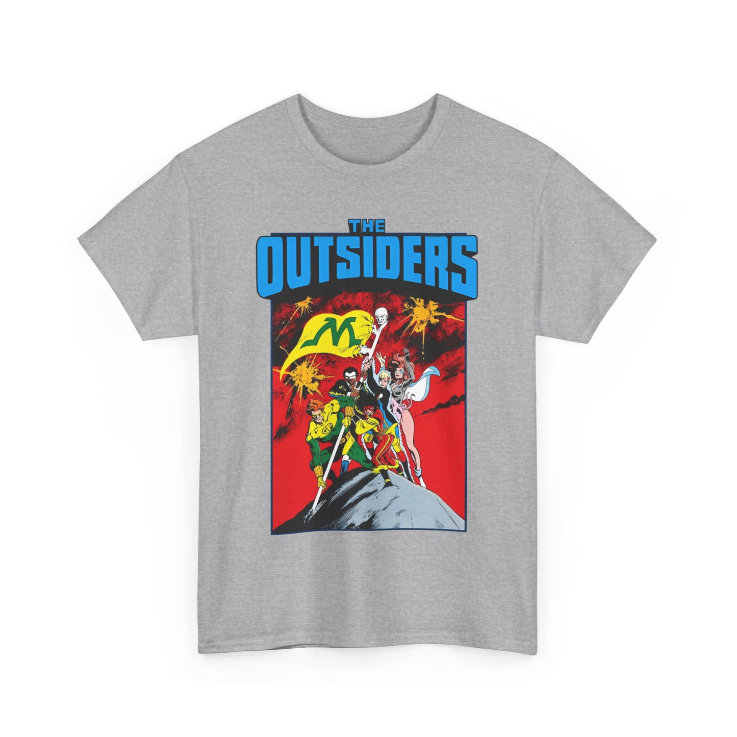 Outsiders T-Shirt - Alan Davis Art - Geo-Force, Halo, Black Lightning, Metamorpho, Katana - DC Comics