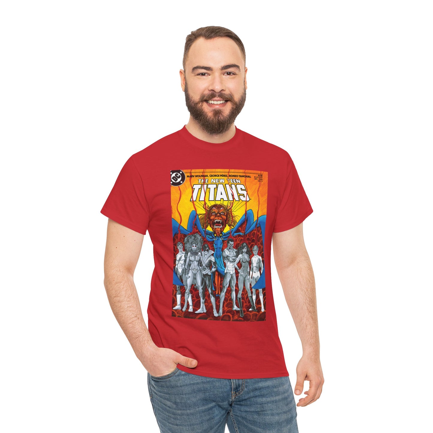 New Teen Titans #4 T-Shirt - George Perez Art - Trigon the Terrible - DC Comics