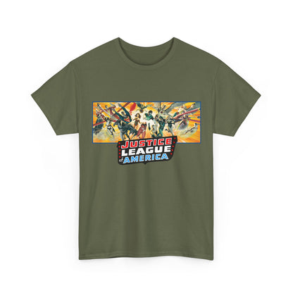Justice League T-Shirt - Alex Ross Art - Superman, Batman, Wonder Woman, Black Canary, Hawkman, Green Lantern, Adam Strange, Plastic Man, Zatanna - DC Comics