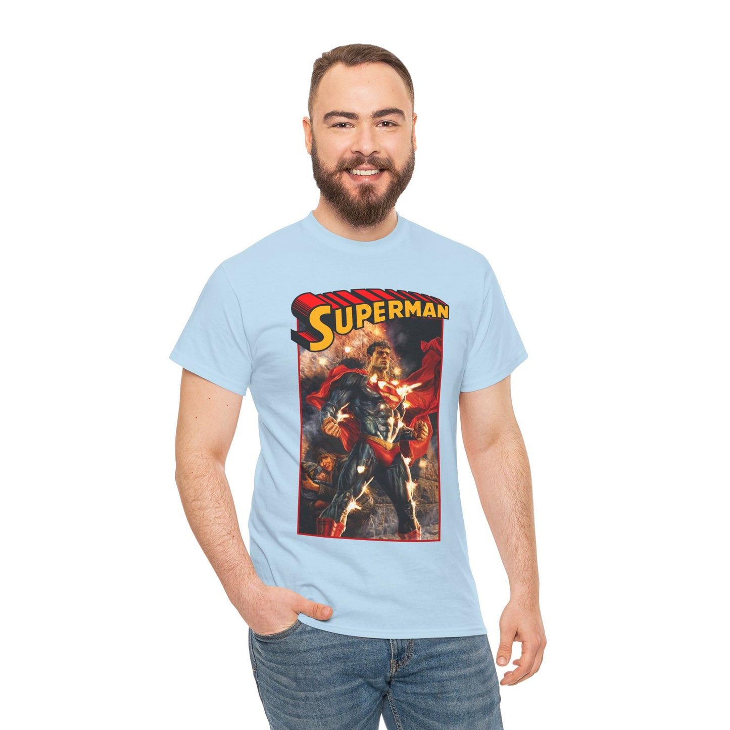 Superman T-Shirt - Lee Bermejo Art - Action Comics Variant Cover - Man of Steel, Metropolis - DC Comics