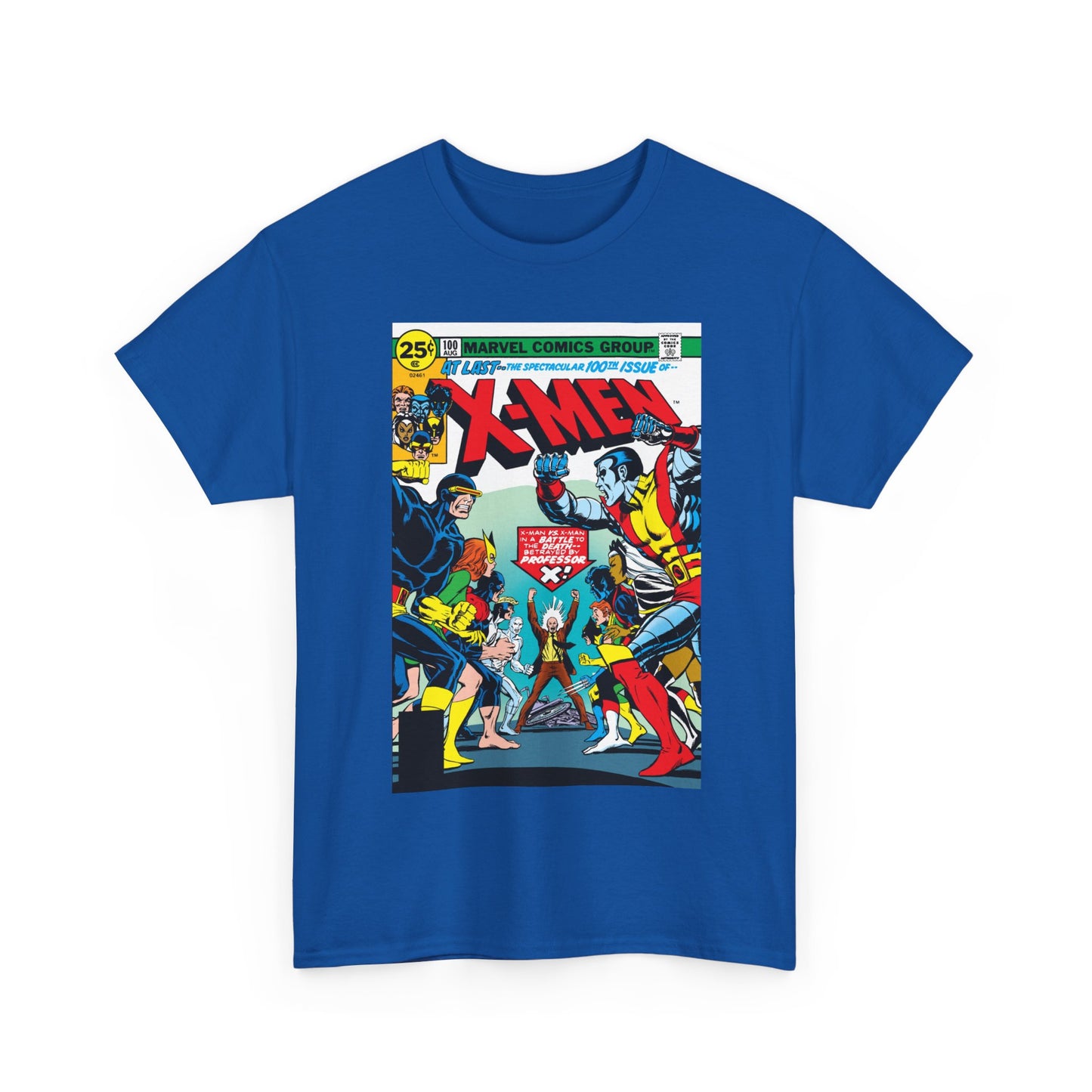 X-Men #100 T-Shirt - Dave Cockrum Art - Cyclops, Colossus, Wolverine, Storm, Jean Grey, Iceman - Marvel Comics
