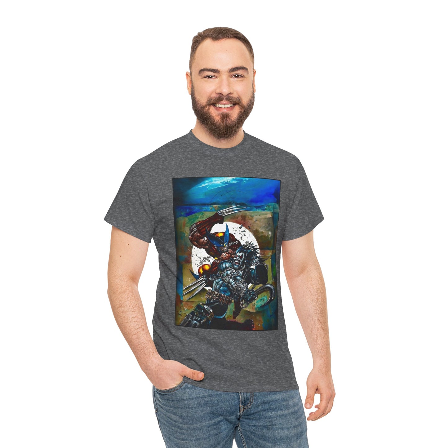 Lobo/Wolverine T-Shirt - Simon Bisley Art - DC/Marvel Comics