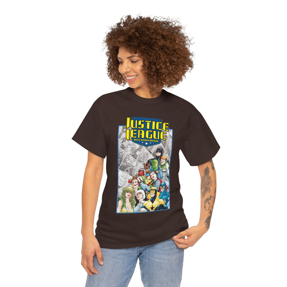 Justice League International T-Shirt - Kevin Maguire Art - DC Comics