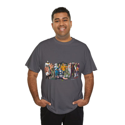 Secret Origins of Super-Villains T-Shirt - Dick Giordano Art - DC Comics - Joker, Mirror Master, Captain Cold, Lex Luthor, Scarecrow, Poison Ivy, Grodd