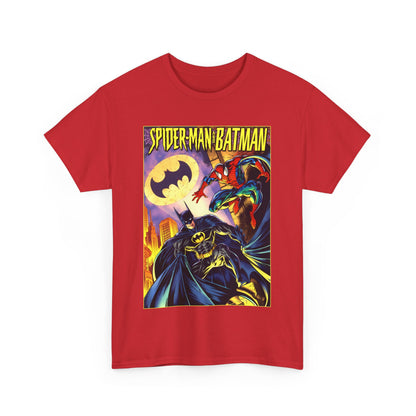 Batman/Spider-Man Shirt - Mark Bagley Art - DC Comics/Marvel Comics Cross-Over From the 1990s