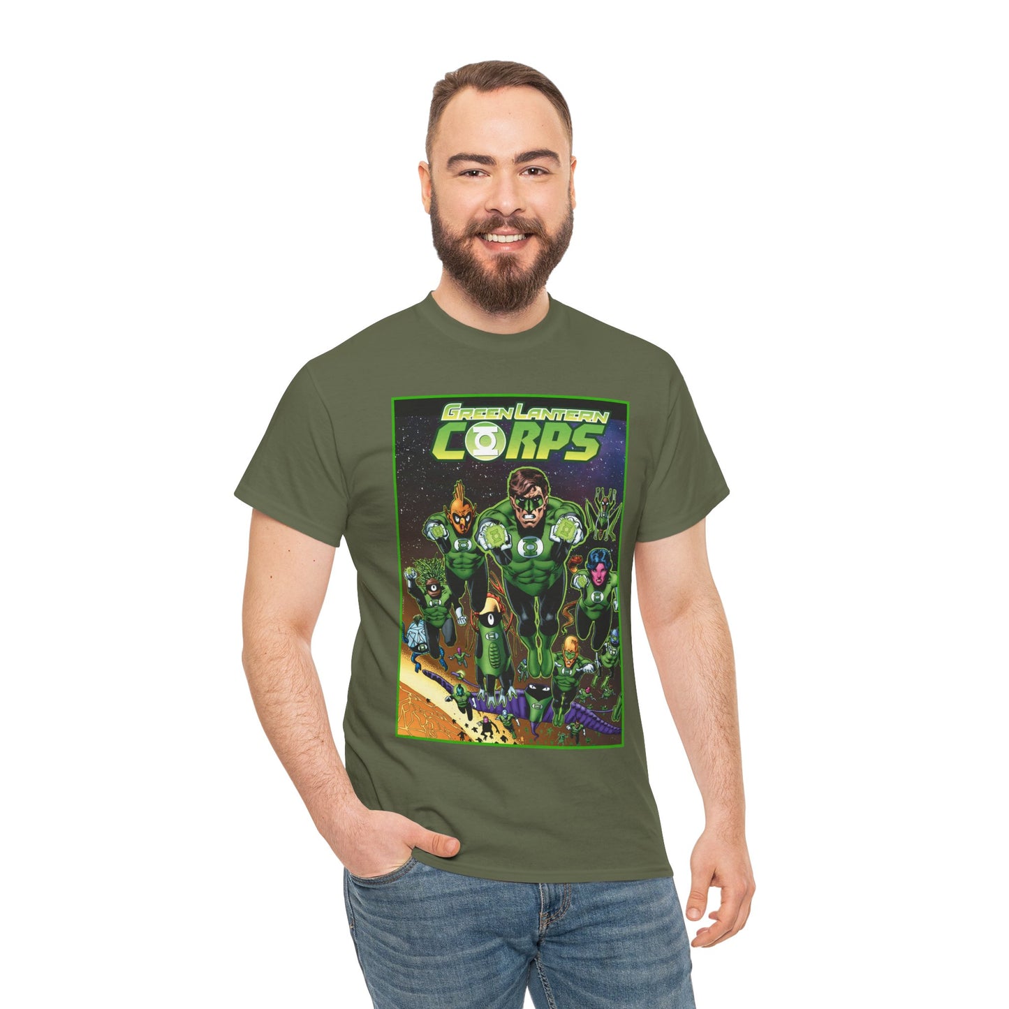 Green Lantern Corps T-Shirt - Brian Bolland Art - DC Comics - Hal Jordan, Tomar Re, Katma Tui