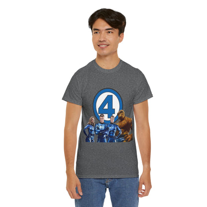 Fantastic Four T-Shirt - Alex Ross Art - 2025 MCU Movie - Iconic Marvel Comics Characters - Human Torch, Invisible Woman, The Thing, Reed Richards